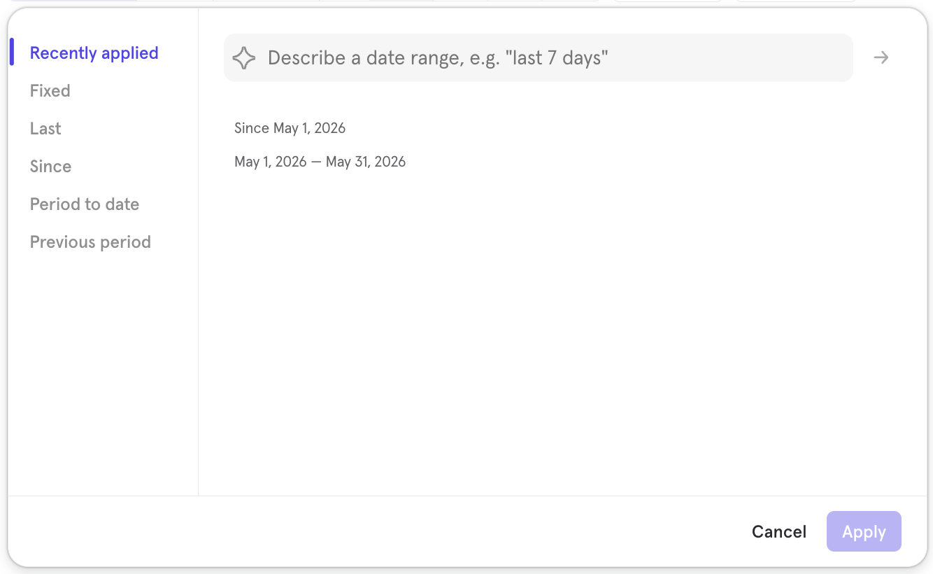 Date Picker Recently Applied Date Picker Recently Applied