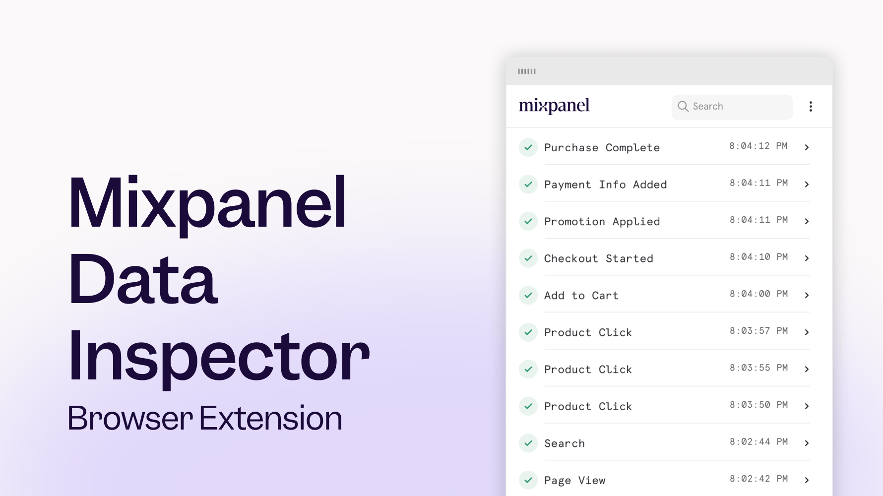 Mixpanel Data Inspector Browser Extension