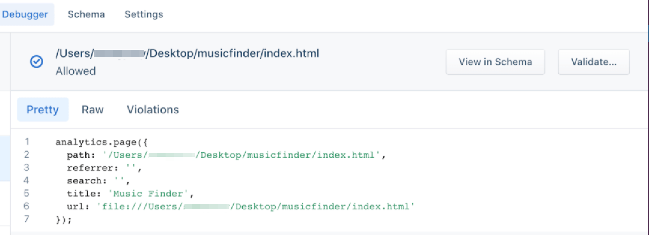 debugger screenshot