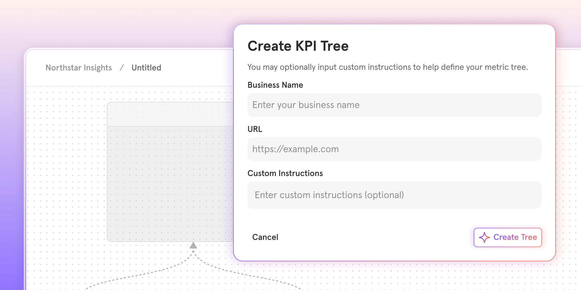 Metric Trees: Build your first draft instantly with AI