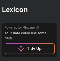 Tidy Up entry point in Lexicon
