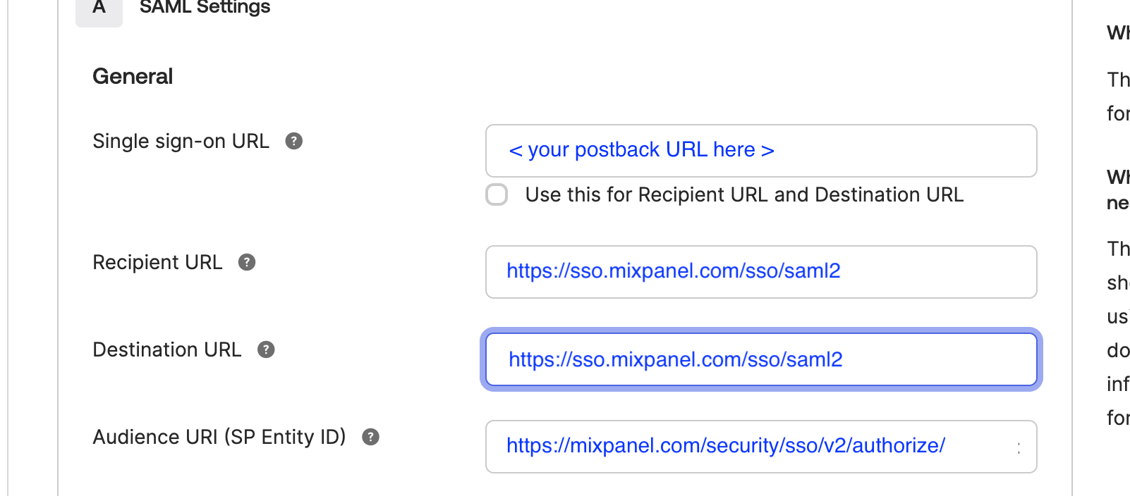Okta Config SAML 1 Image