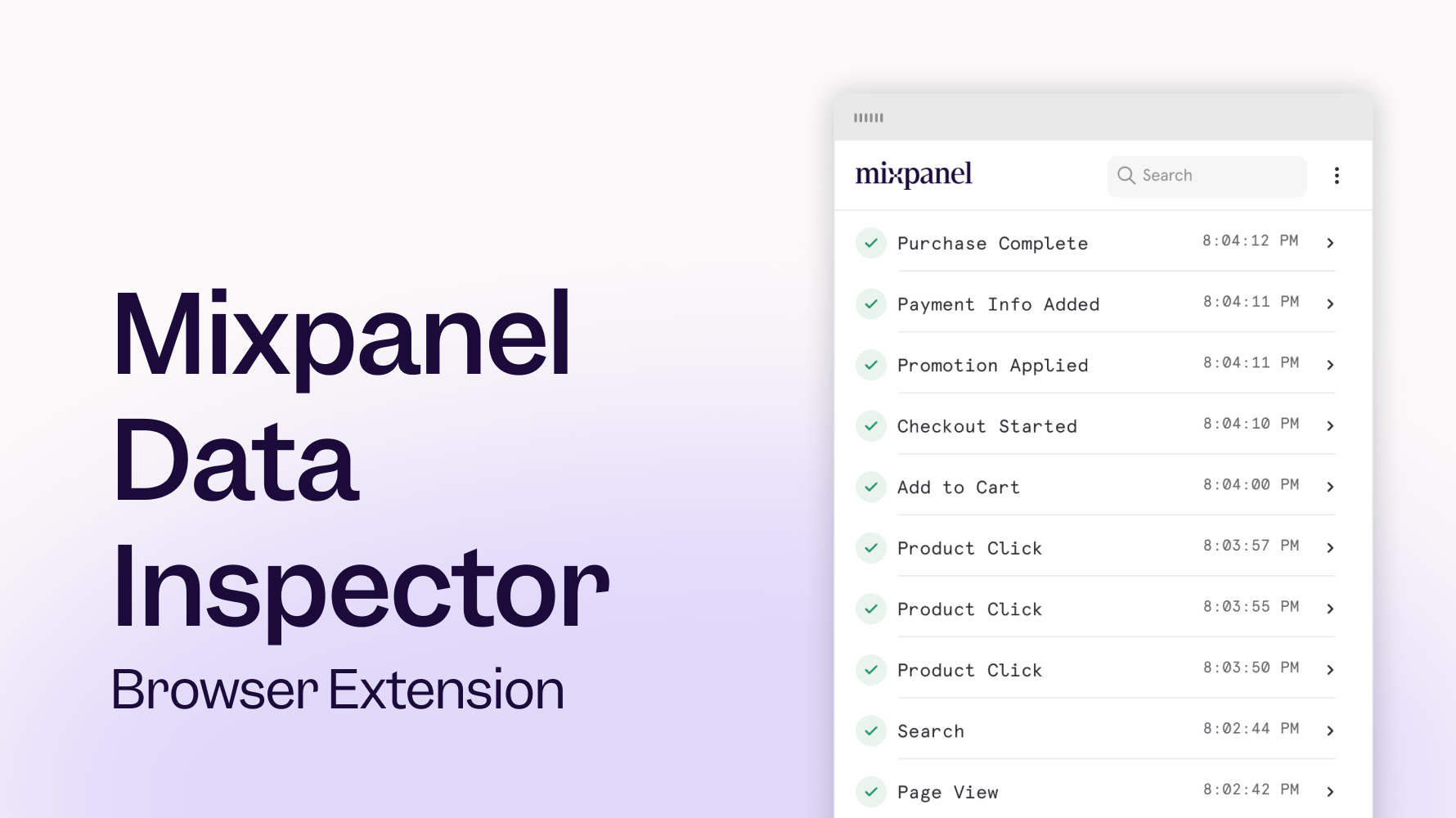 Mixpanel Data Inspector Browser Extension