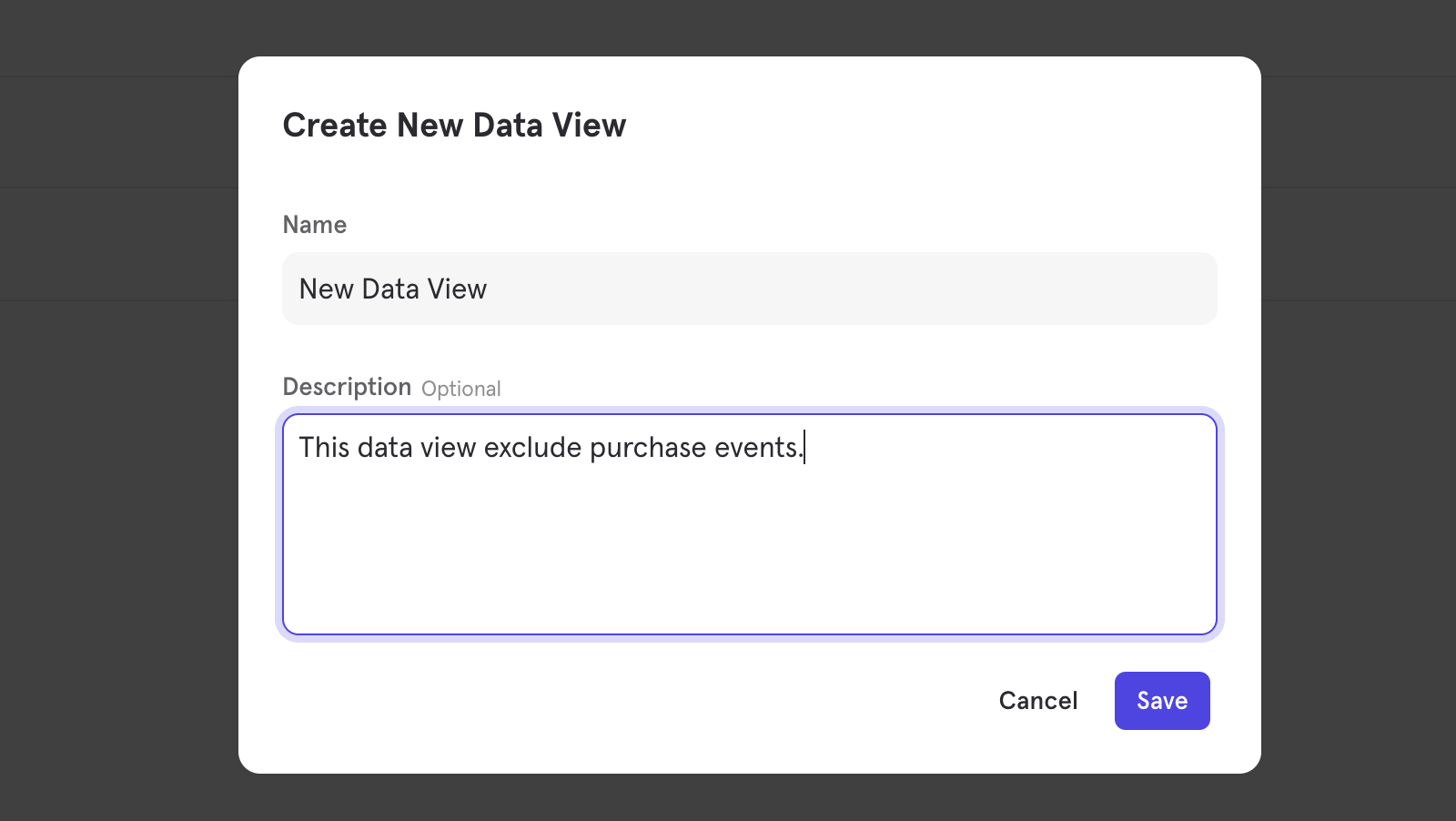 Create Data View