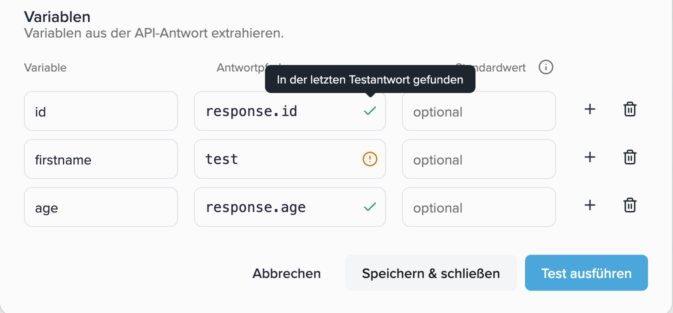 Path found in the test response