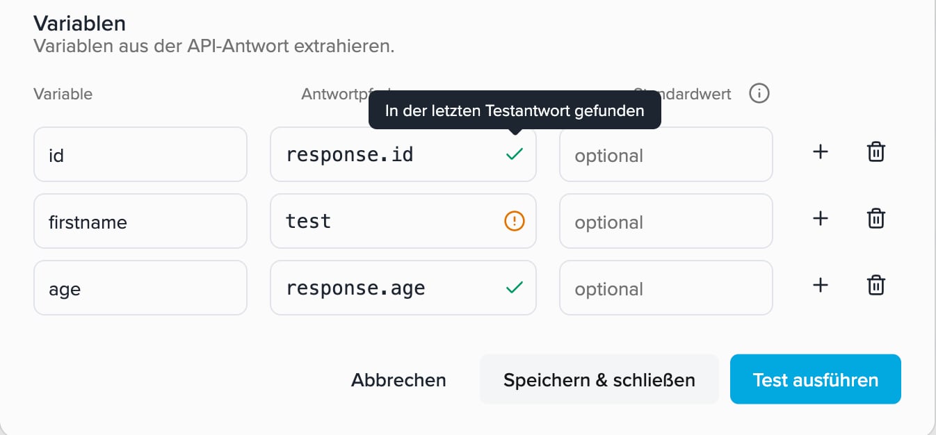 Path found in the test response