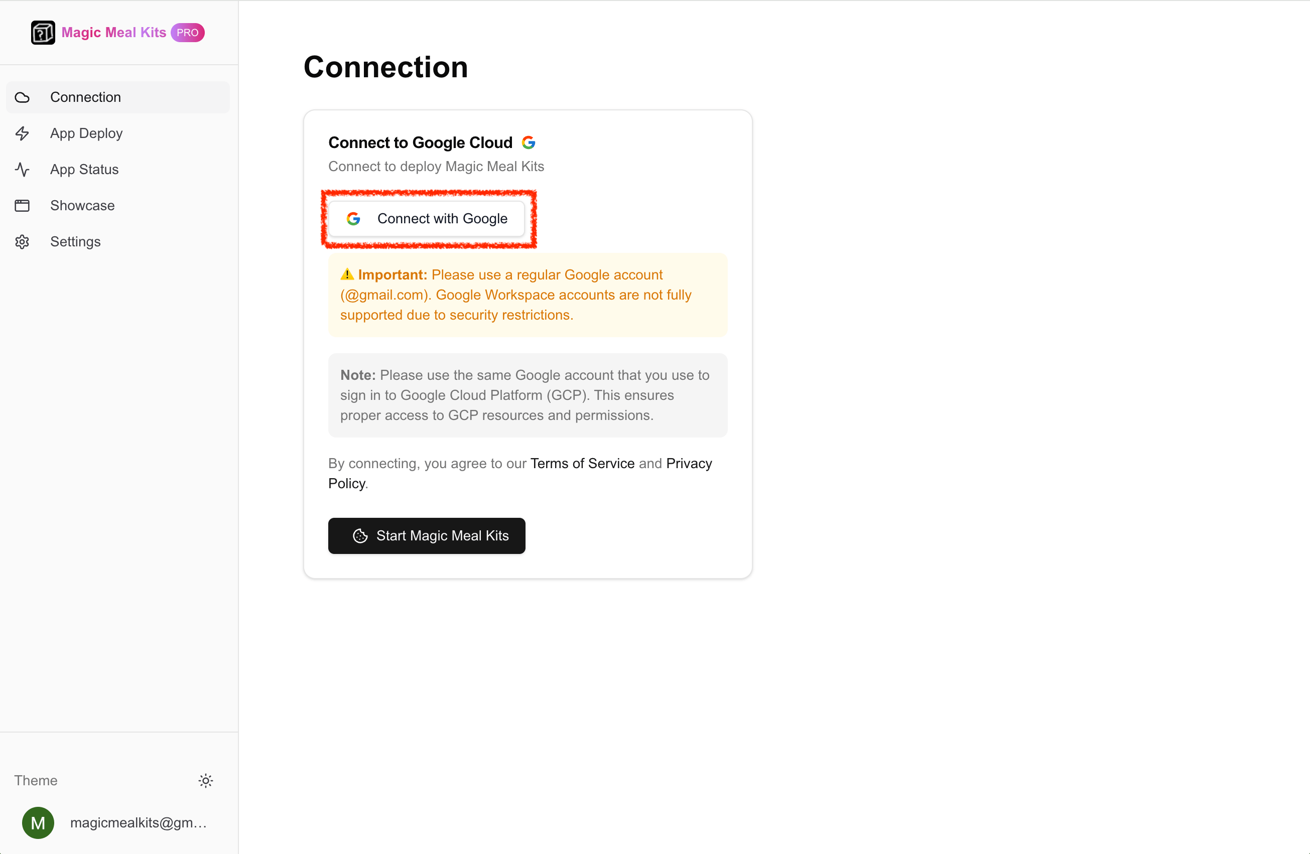 Sign in to Google Cloud