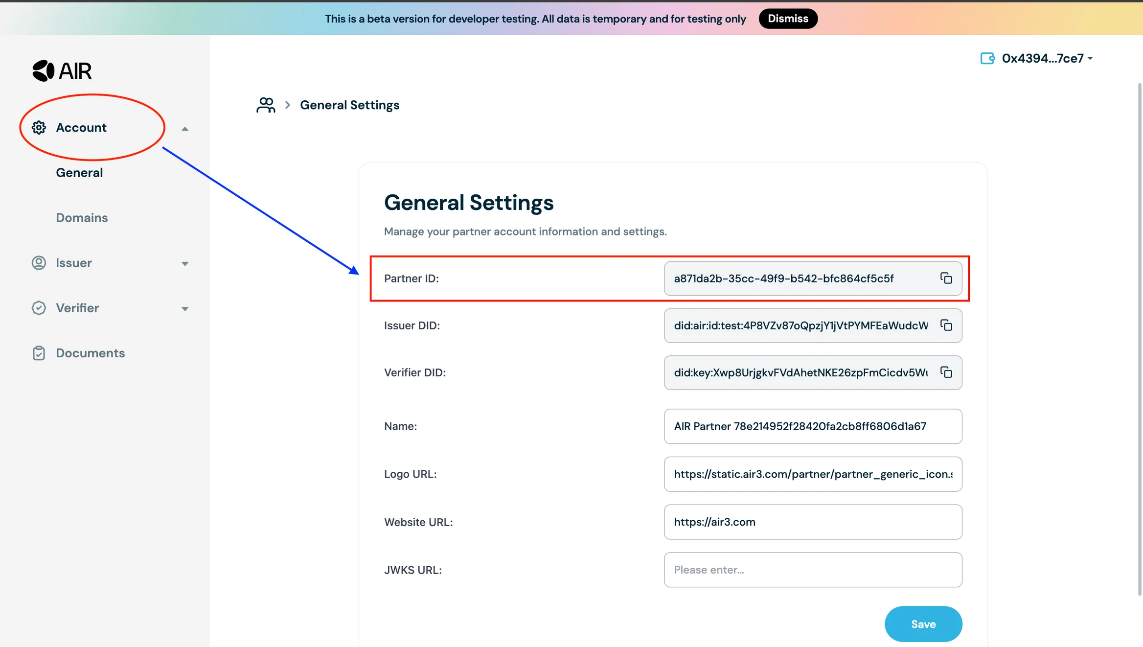 Get Partner ID connect