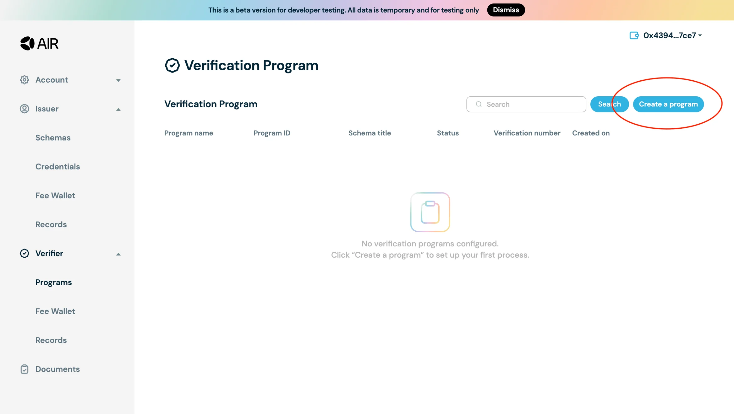 Moca verifier program