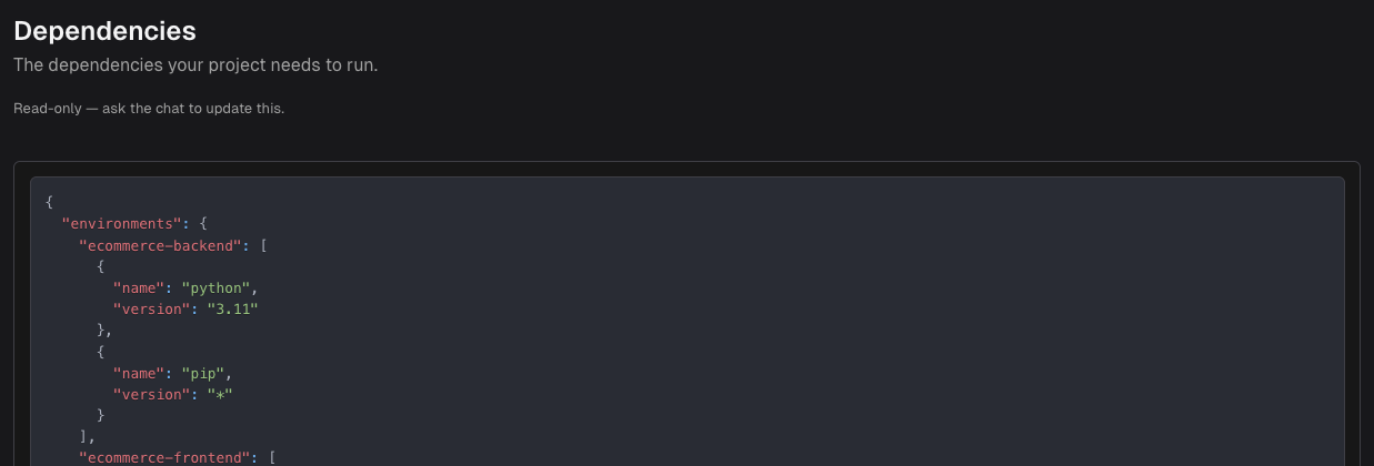 Dockerfile section showing the read-only hint