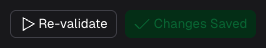 Re-validate and Save Changes buttons in the Project Knowledge toolbar