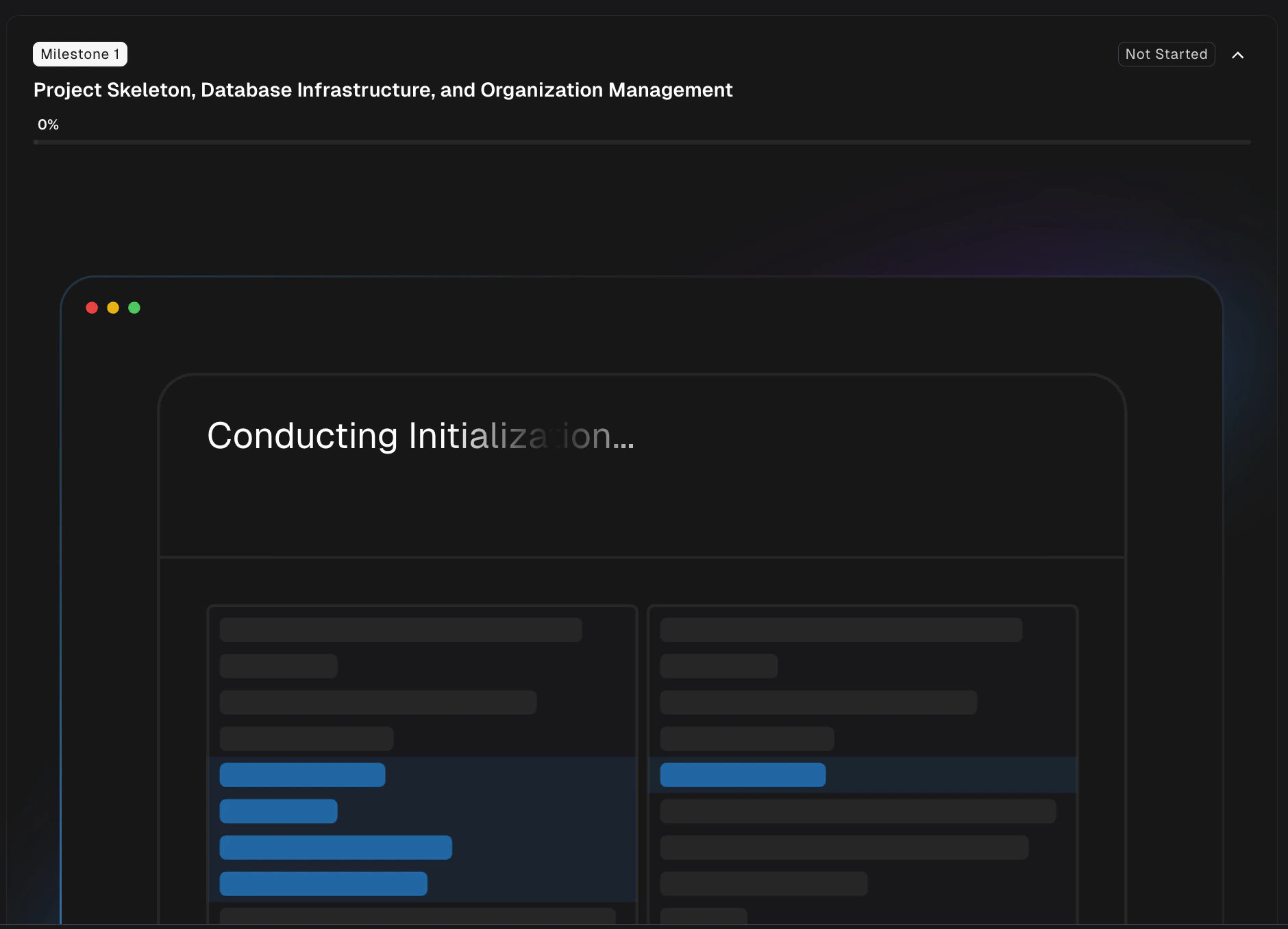 Milestone initializing