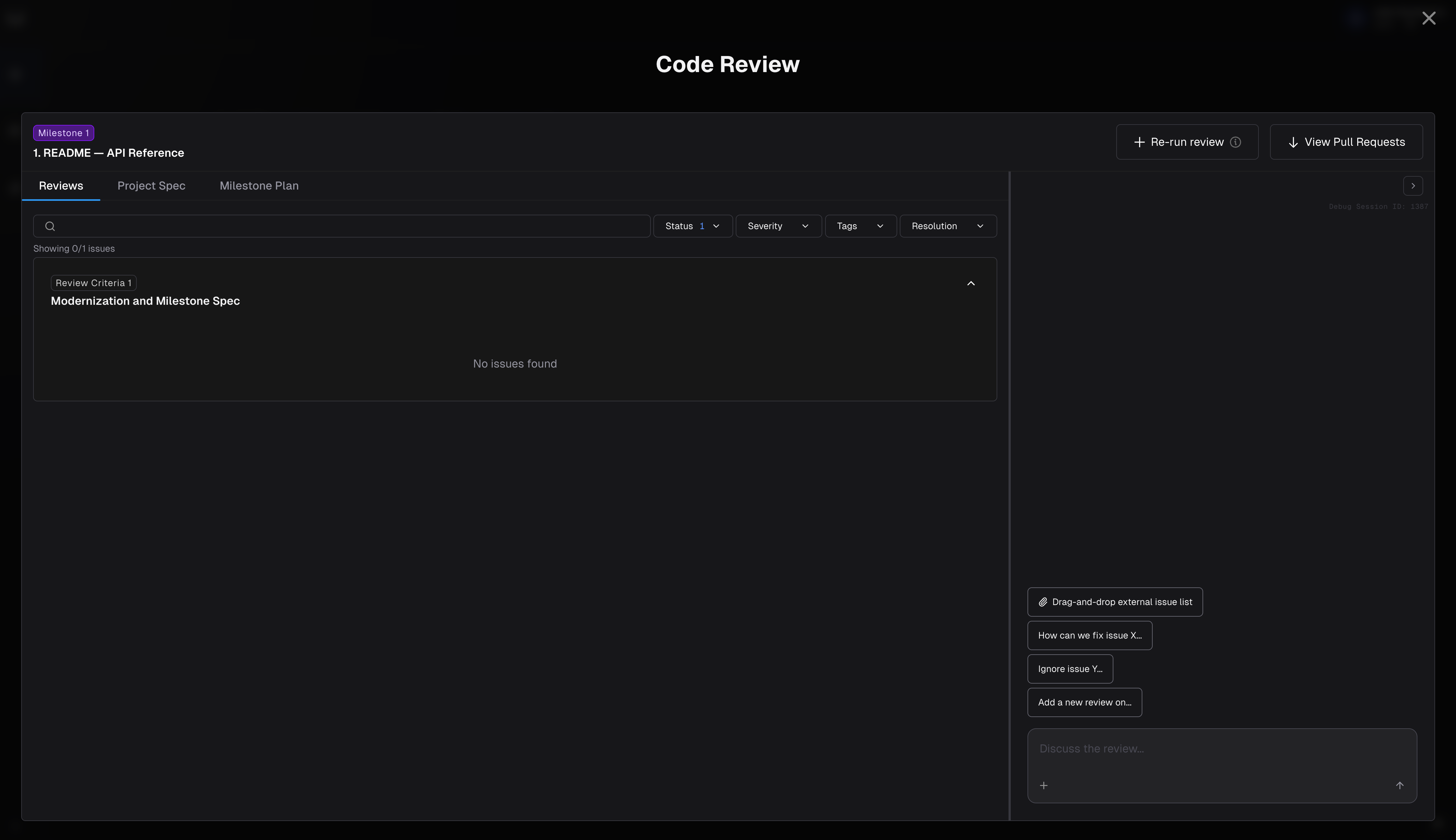Code Review Chat - Modelcode