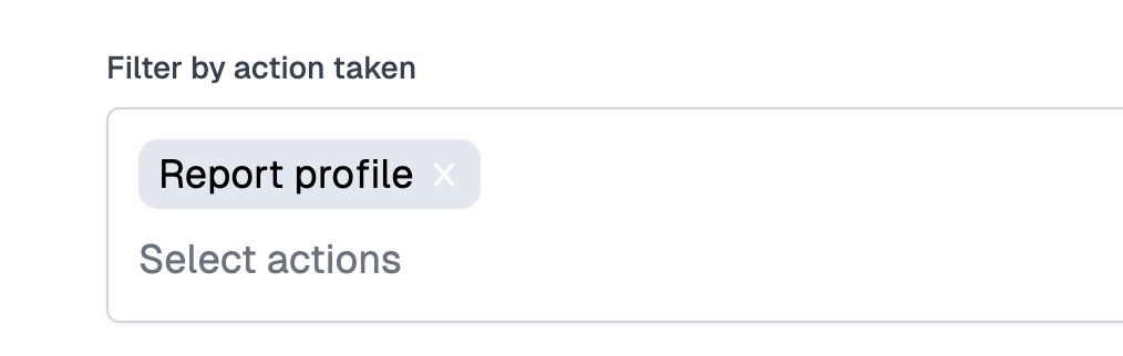 Filtering Reported Profiles