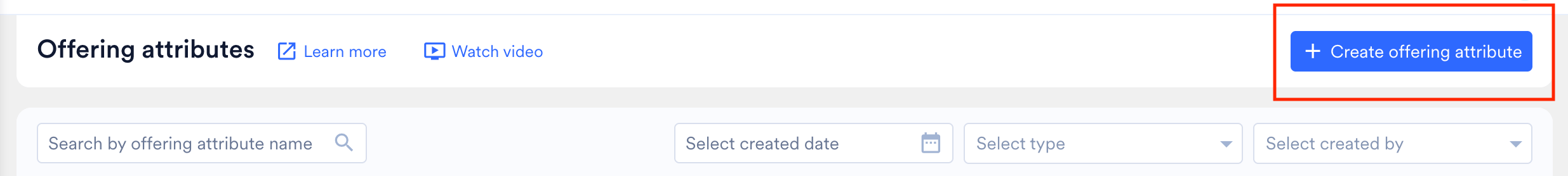 Add Offering Attribute