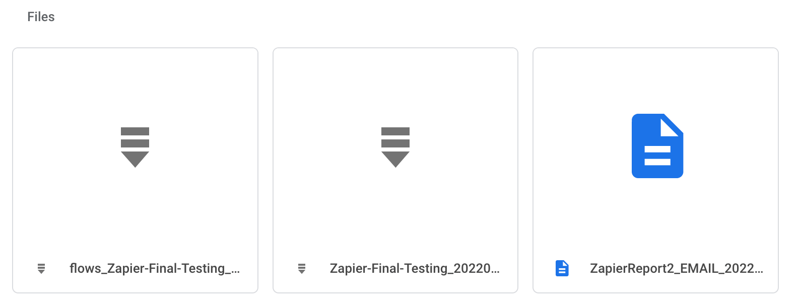 Newly uploaded campaign report zip file in Google Drive folder