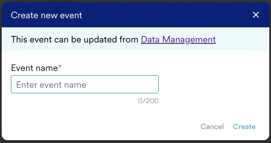 Create New Event Bin
