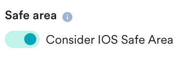 Screenshot showing iOS Safe Area setting