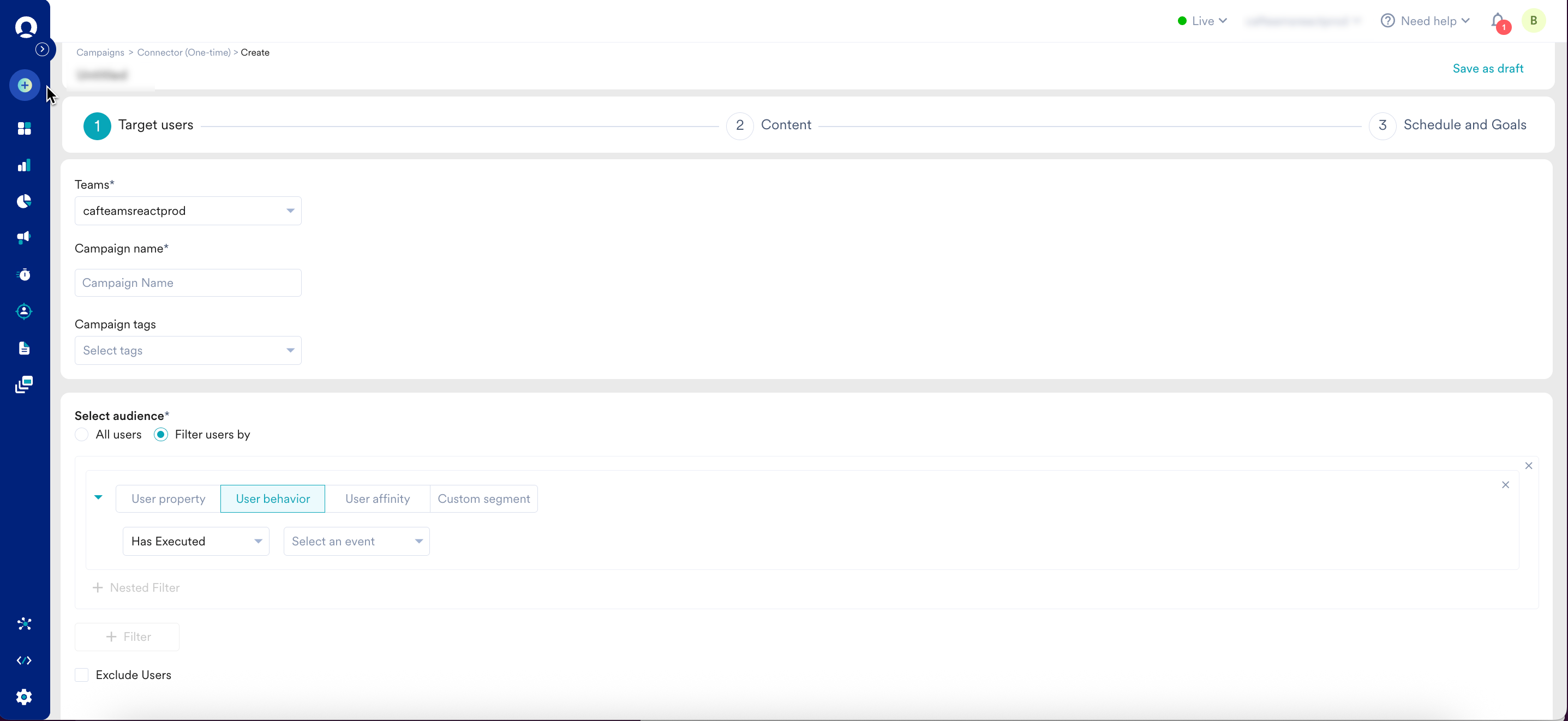 Connector Creation Page