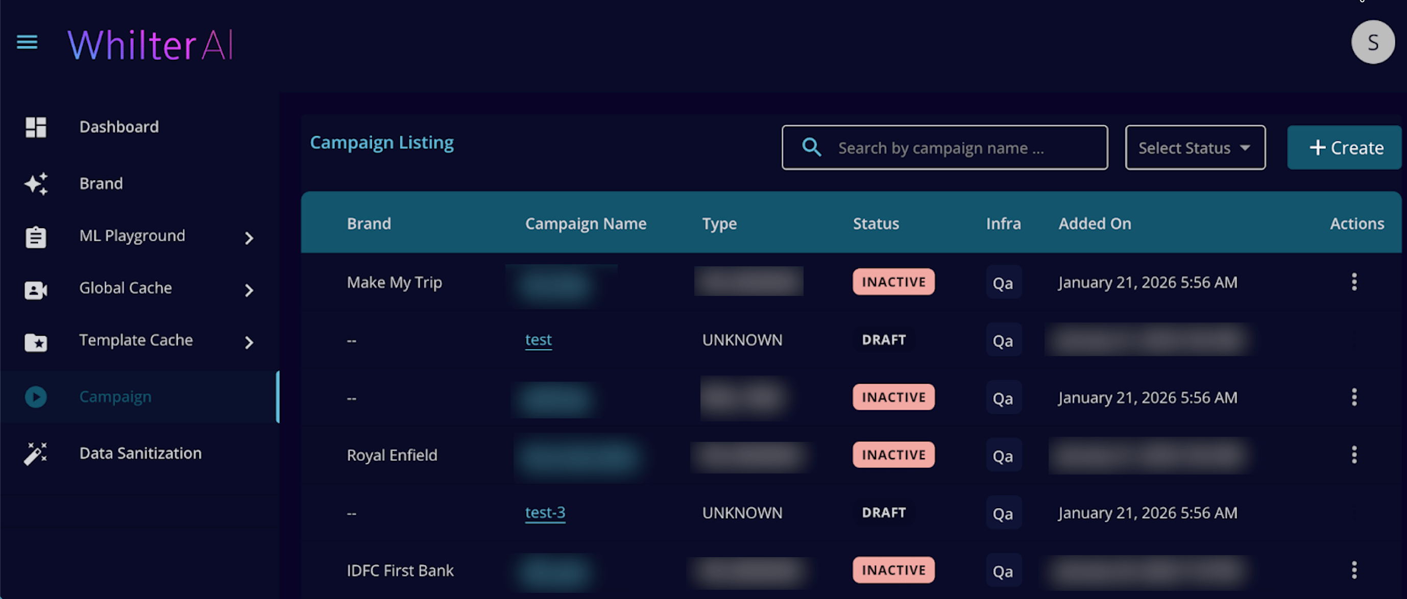 Create Campaign Option
