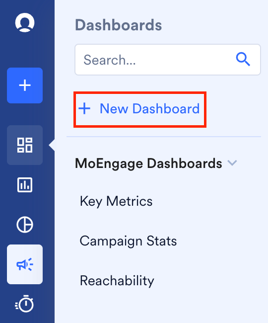 dashboards secondary navigation