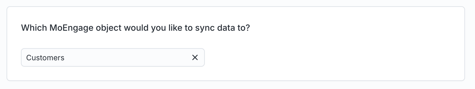 Hightouch sync setup with Customers destination selected