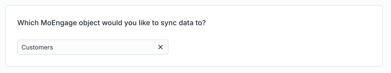 Hightouch sync setup with Customers destination selected