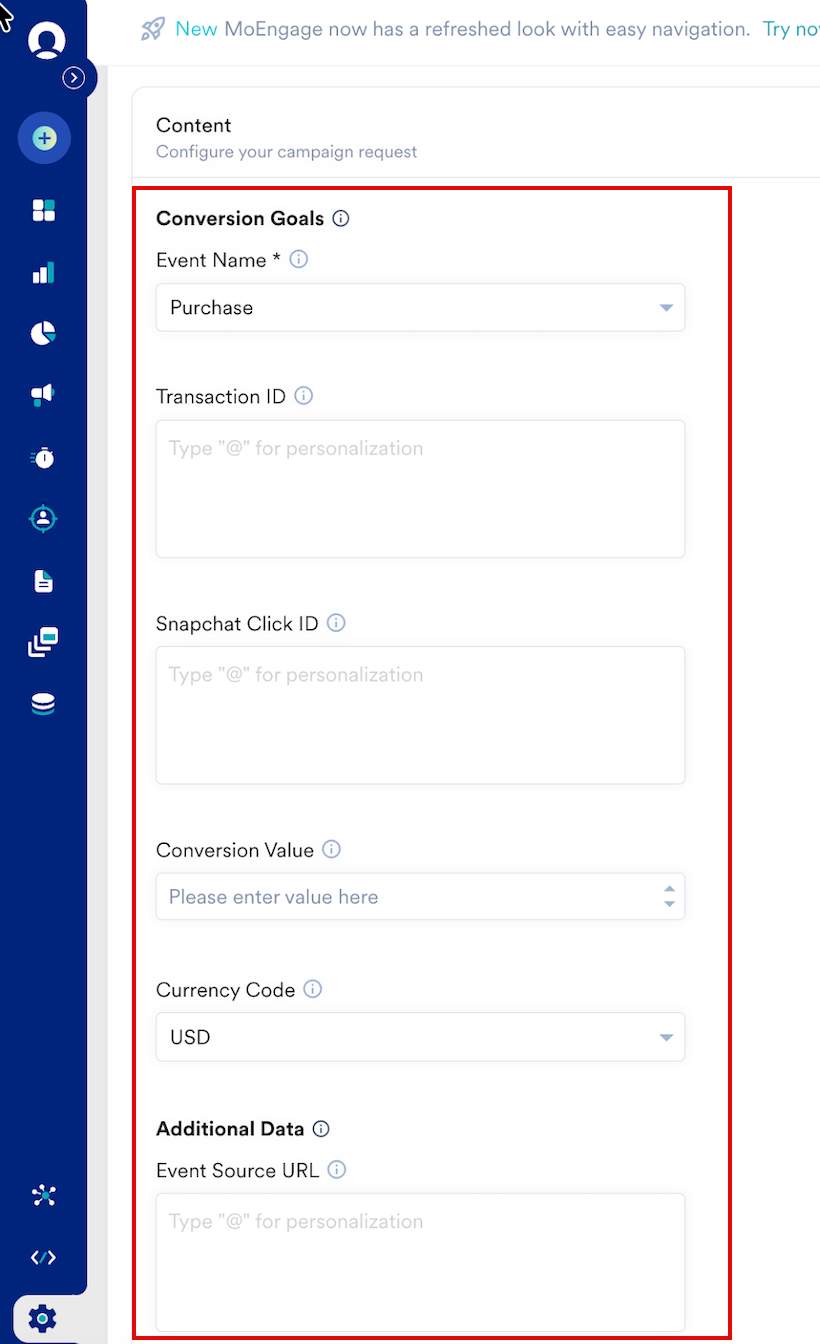 Event Source URL No The URL of the page where the conversion occurred
