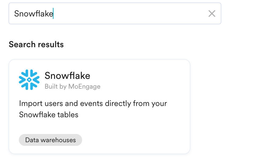 Search for Snowflake on the App Marketplace