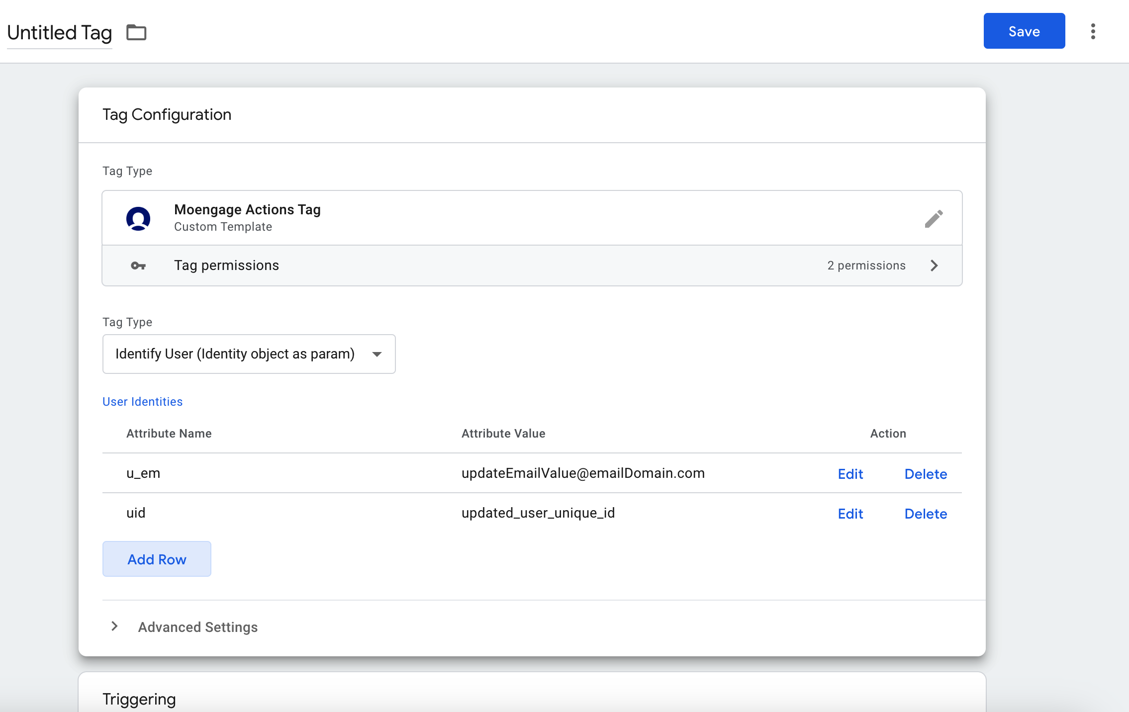 Update User Identities