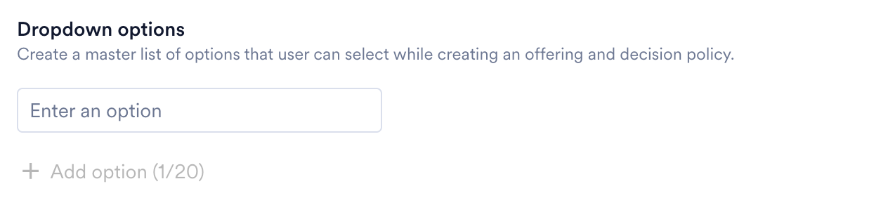 Dropdown Option
