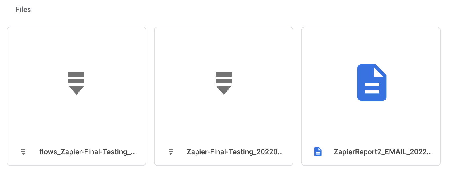 Newly uploaded campaign report zip file in Google Drive folder