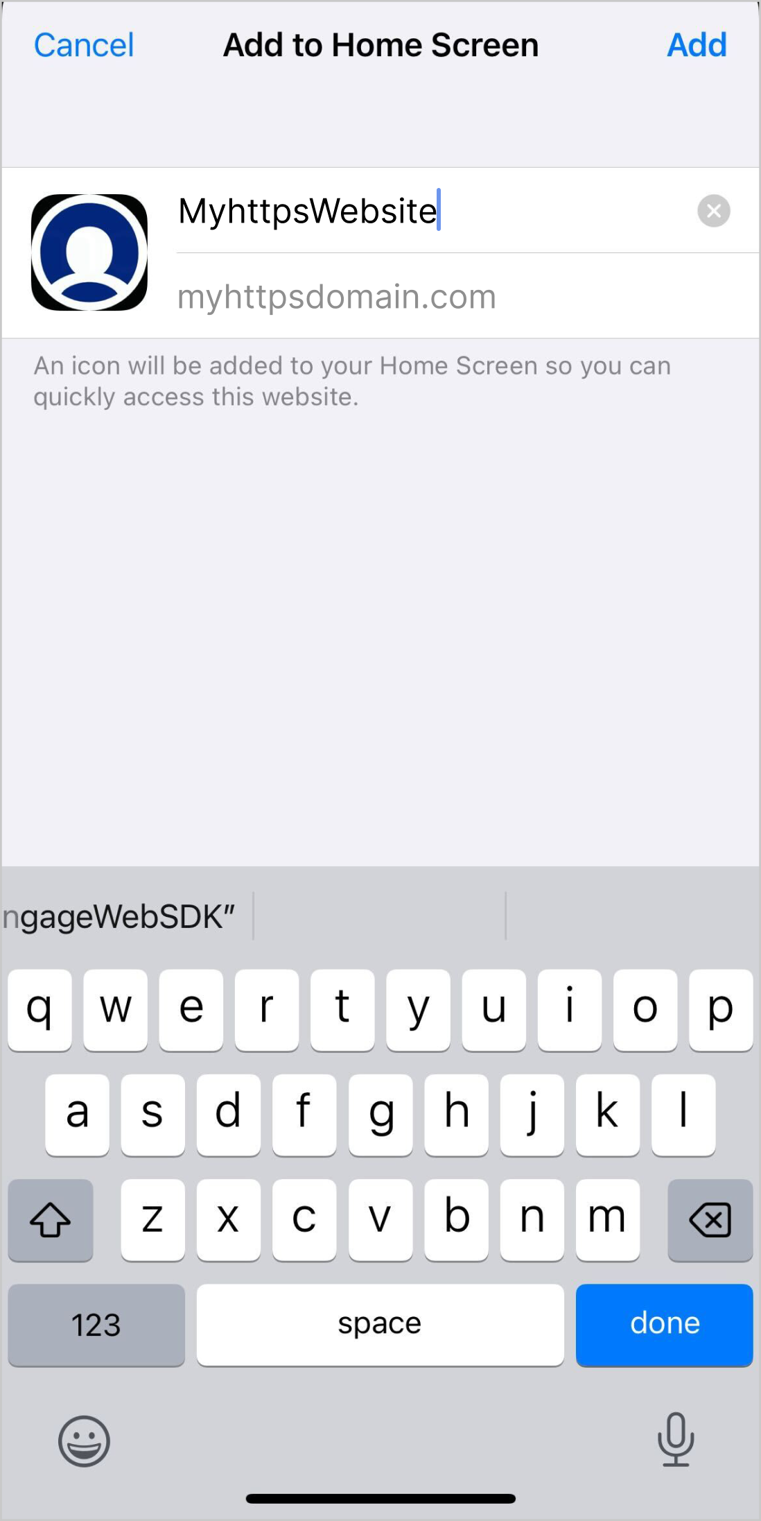 Addtohomescreen