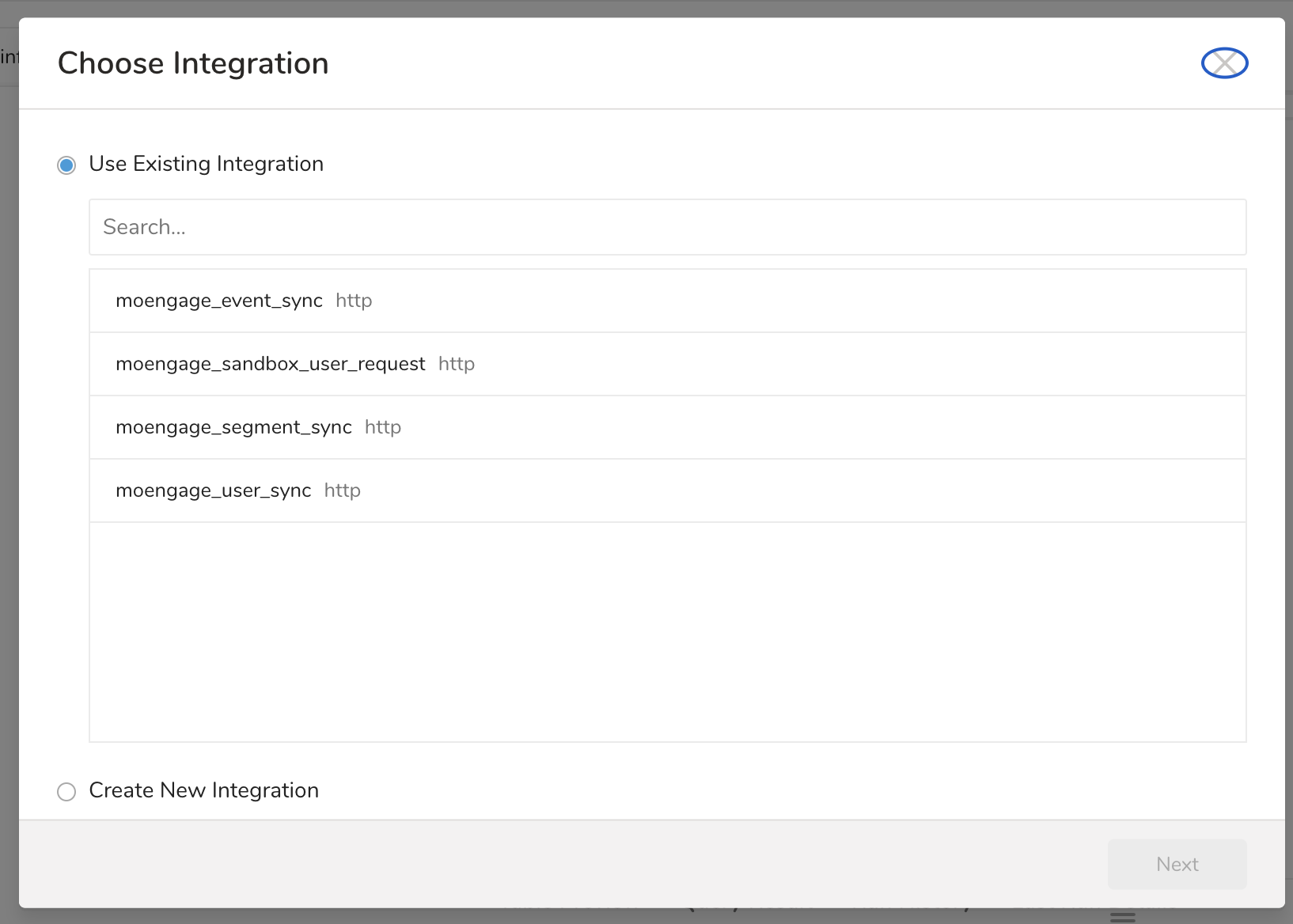 Treasure Data Export Results integration selection