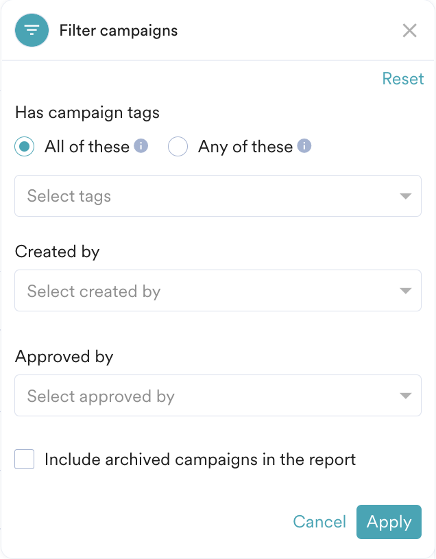 Filter Campaigns