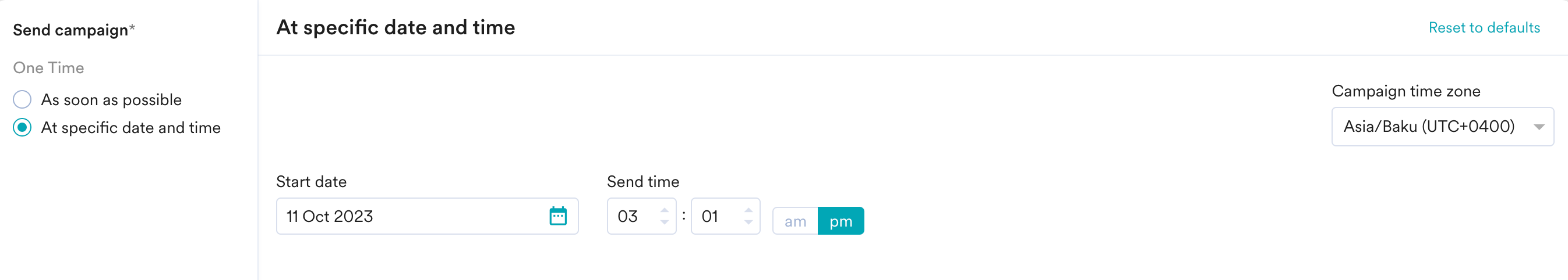 At Specific Date And Time WA One Time