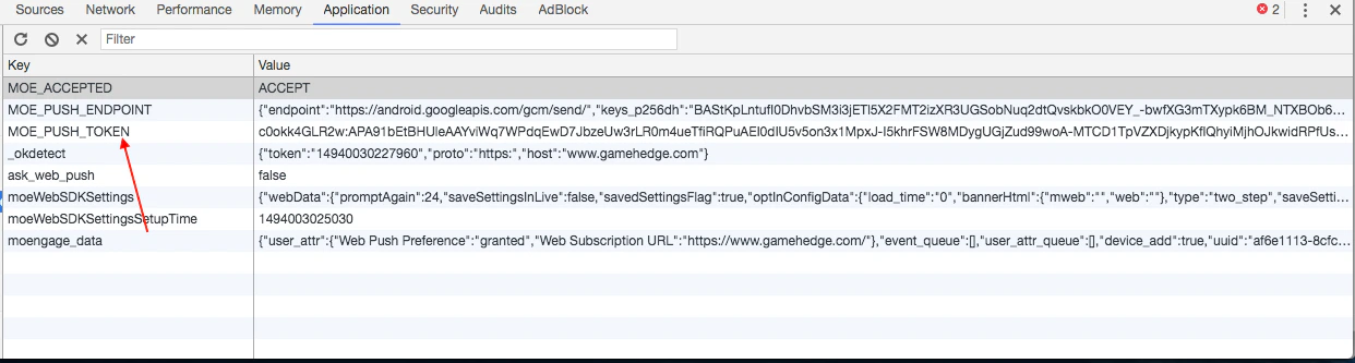 Tokeninstorage