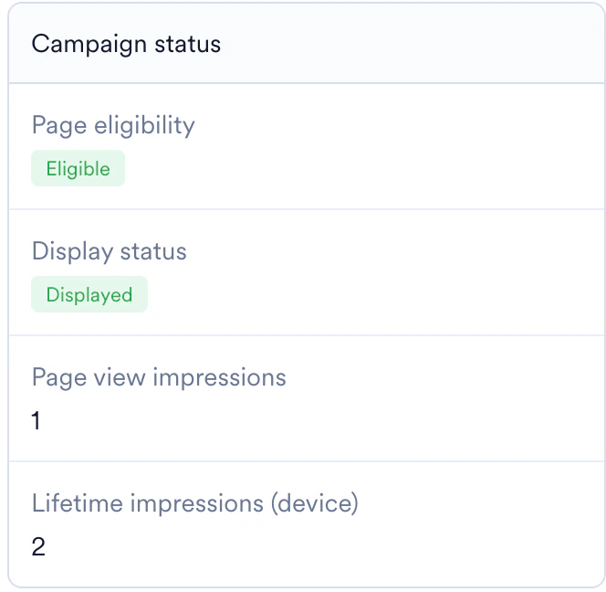 Campaign Status Campaign Status
