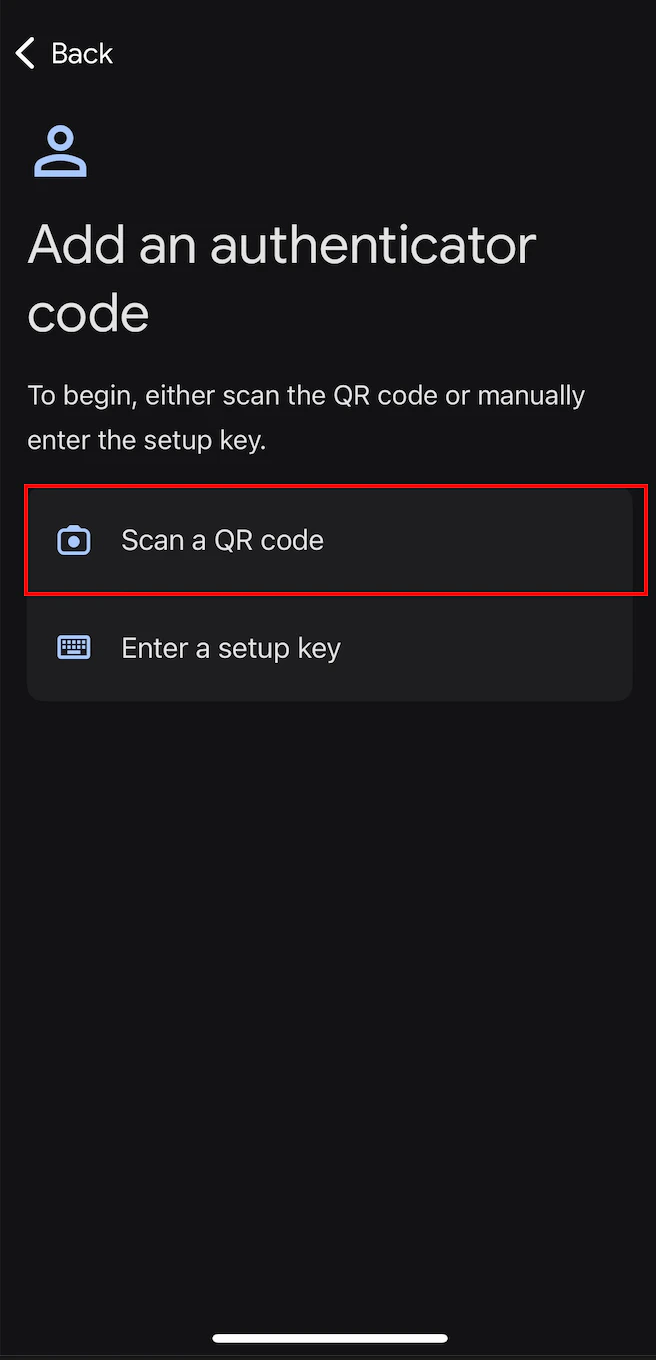 Scan QR code