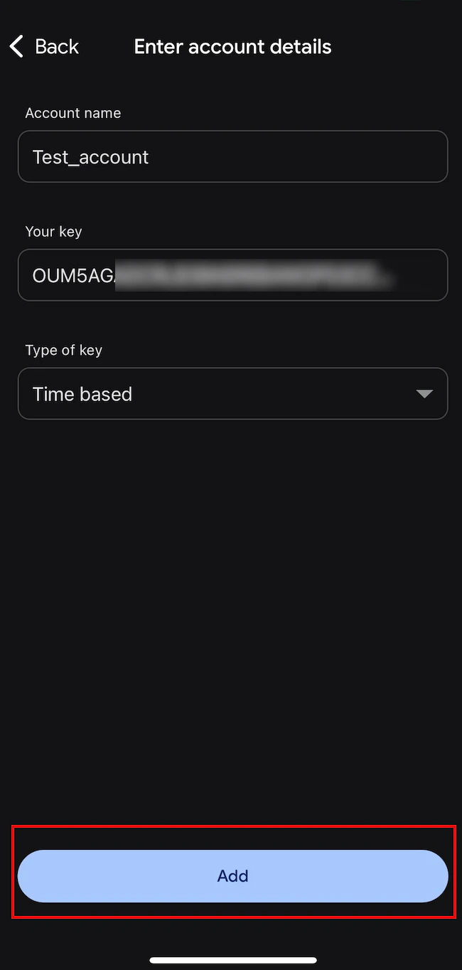 Key Type Selection