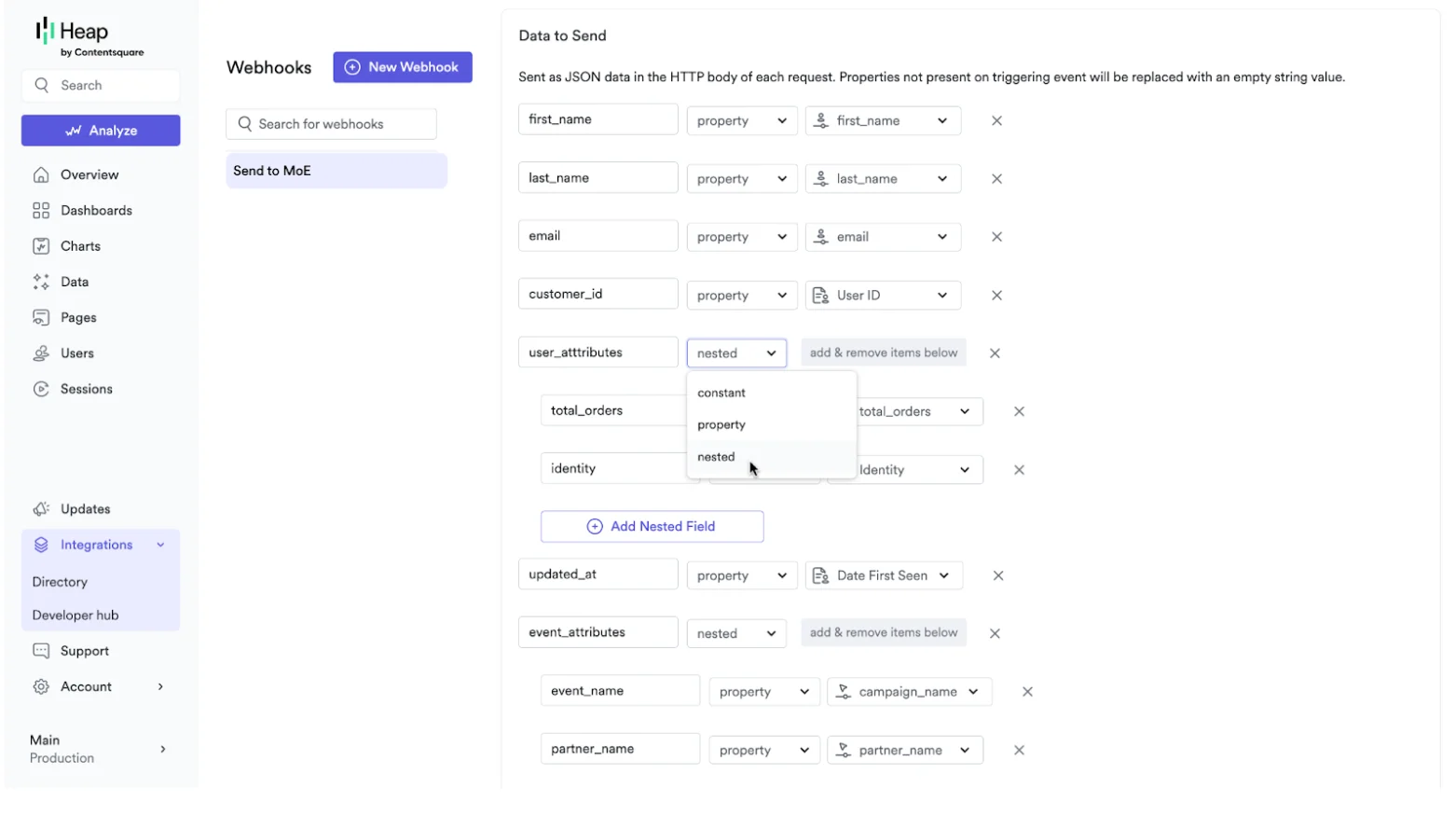 Syncing customer information along with event data