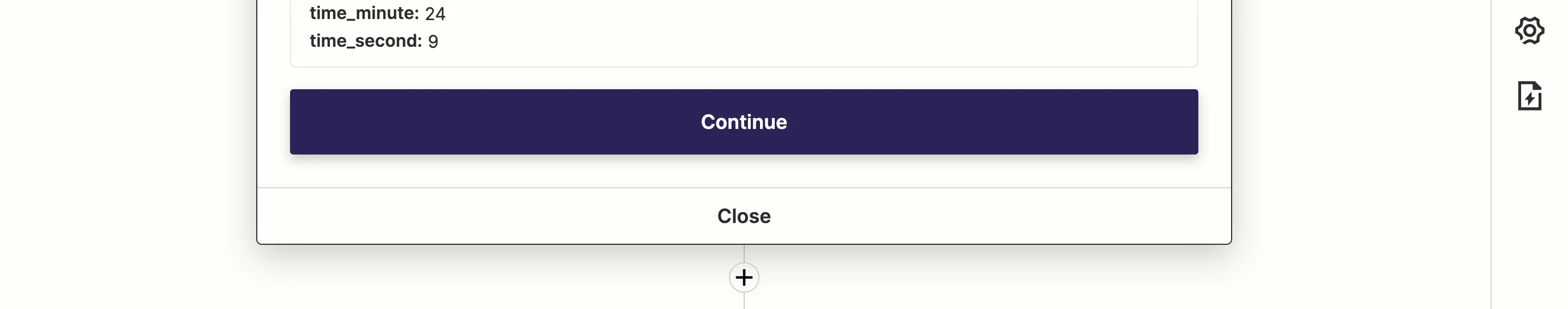 Schedule by Zapier test trigger returning sample datetime data