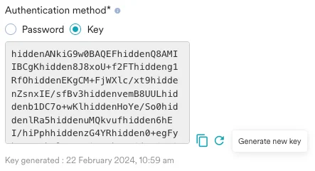 Generate new key icon