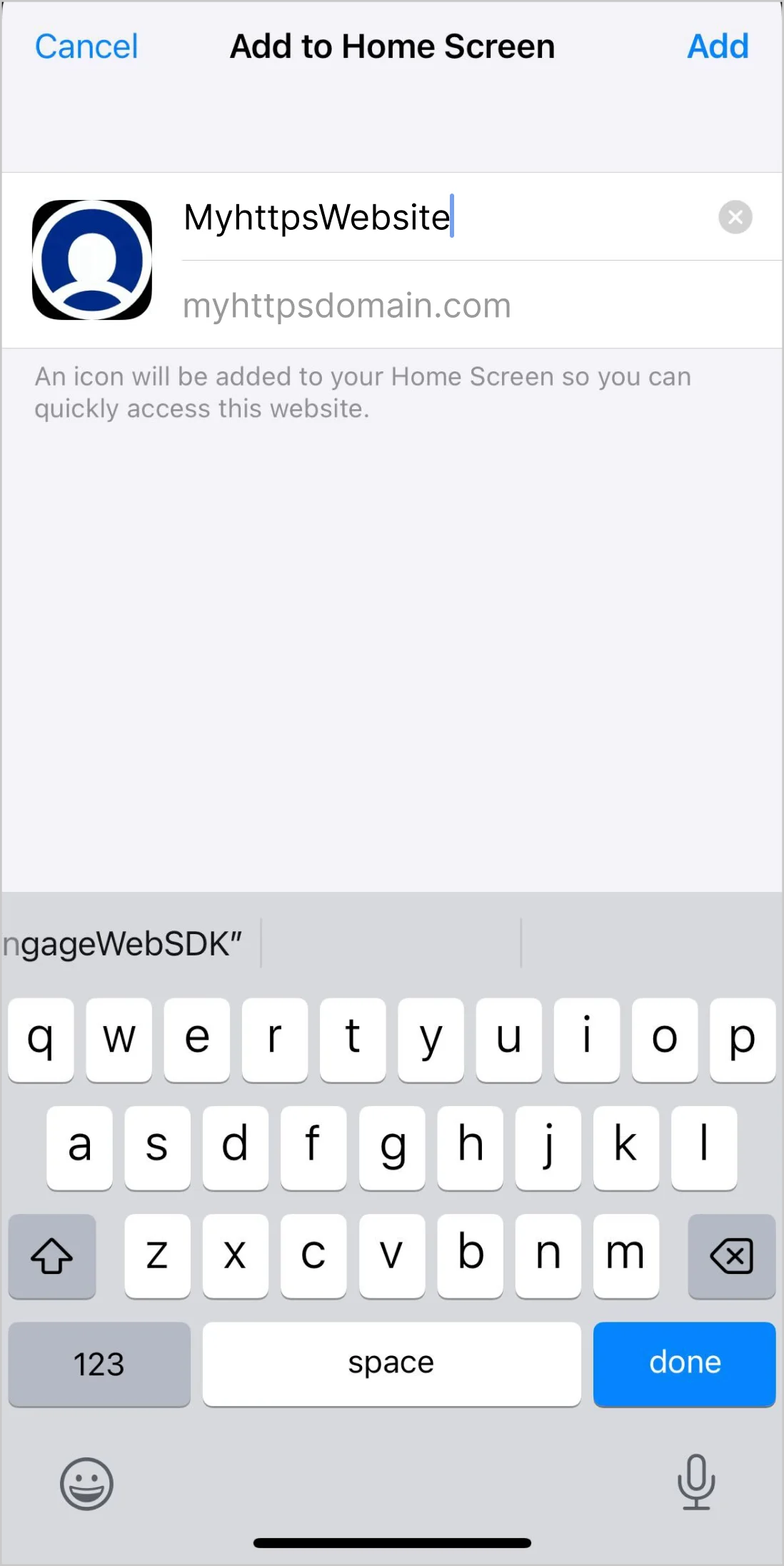 Addtohomescreen
