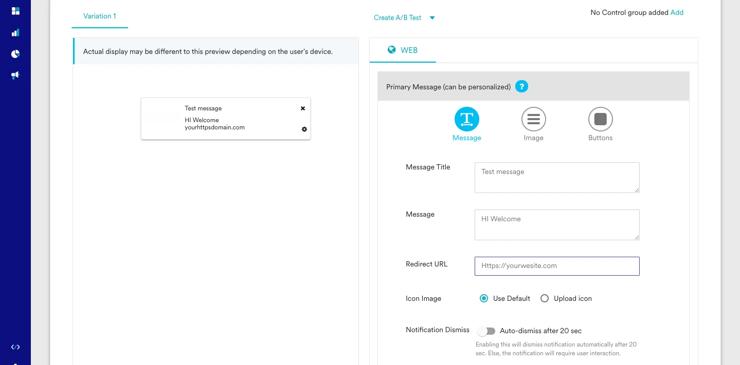 Notification Redirection