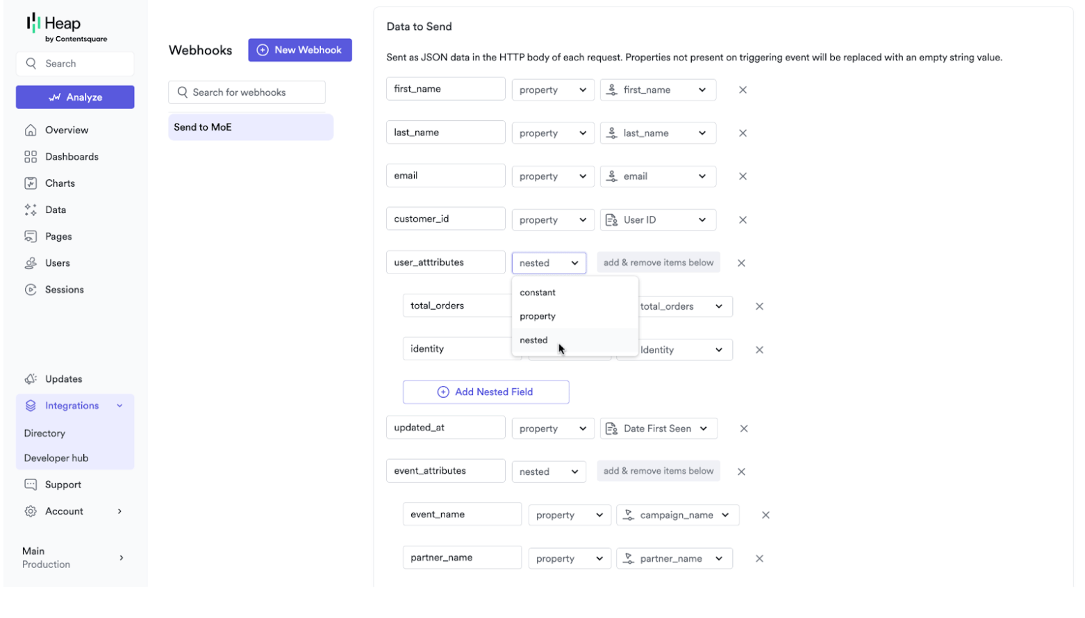 Syncing customer information along with event data