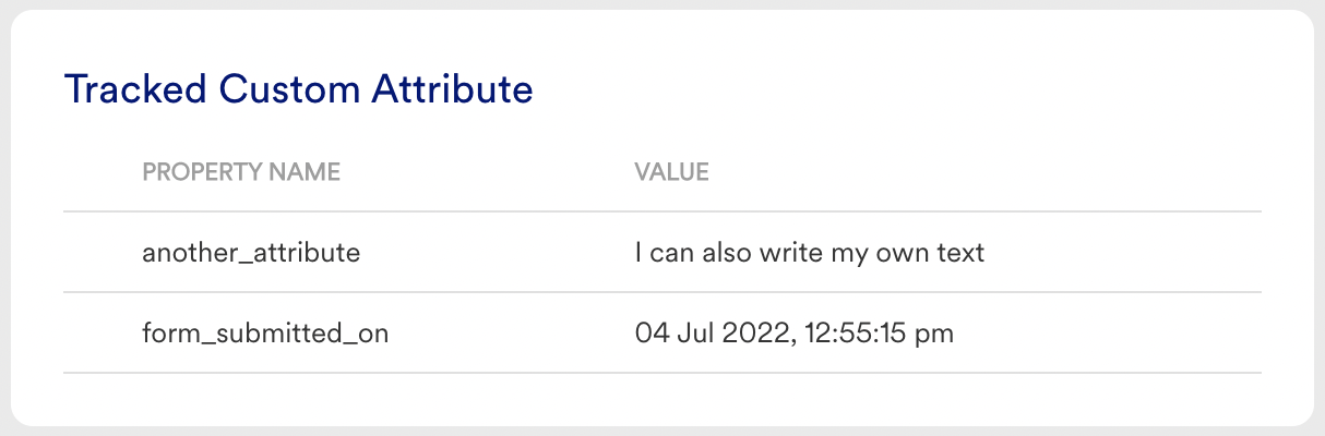 Verifying custom attributes on the test user's MoEngage profile