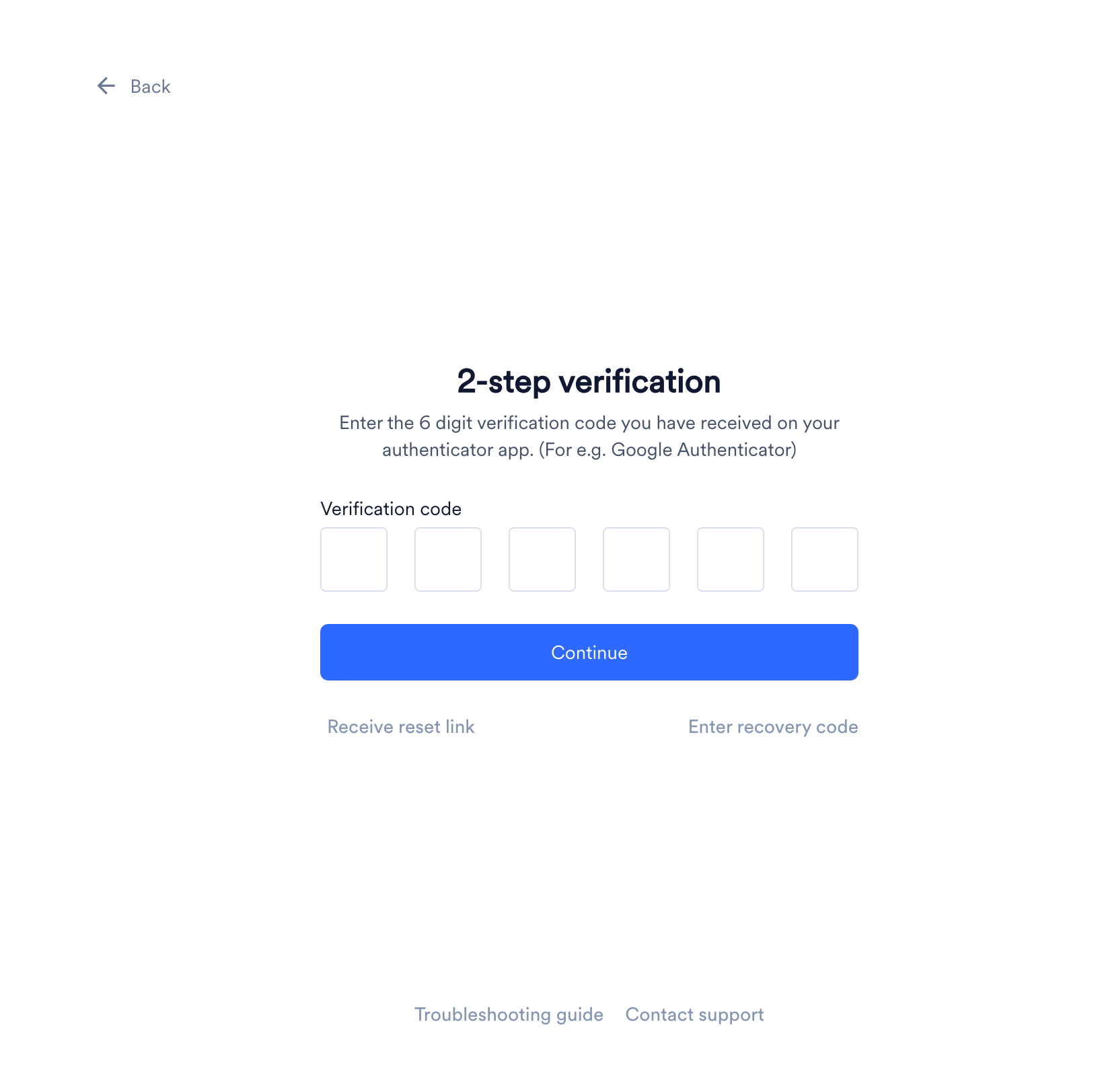 Enter verification code