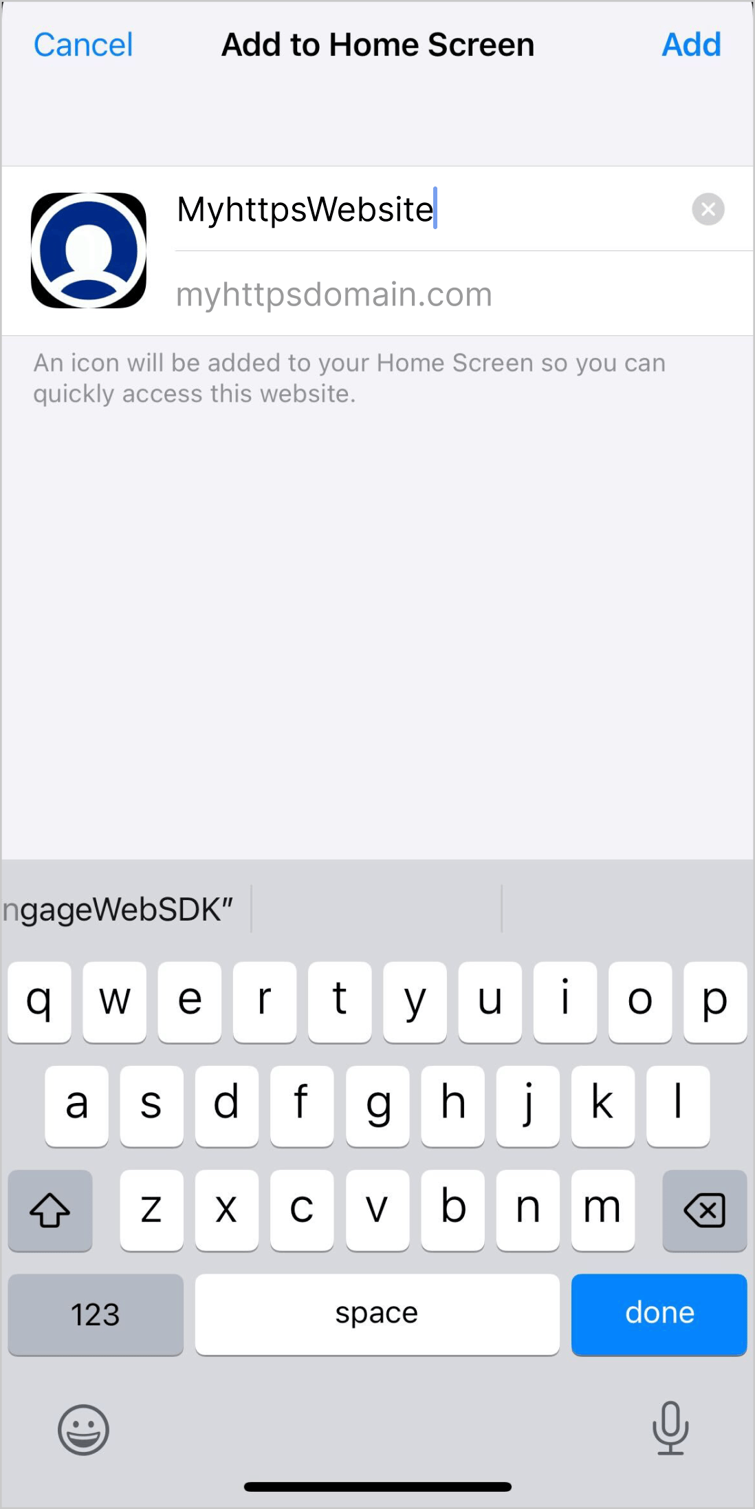 Addtohomescreen