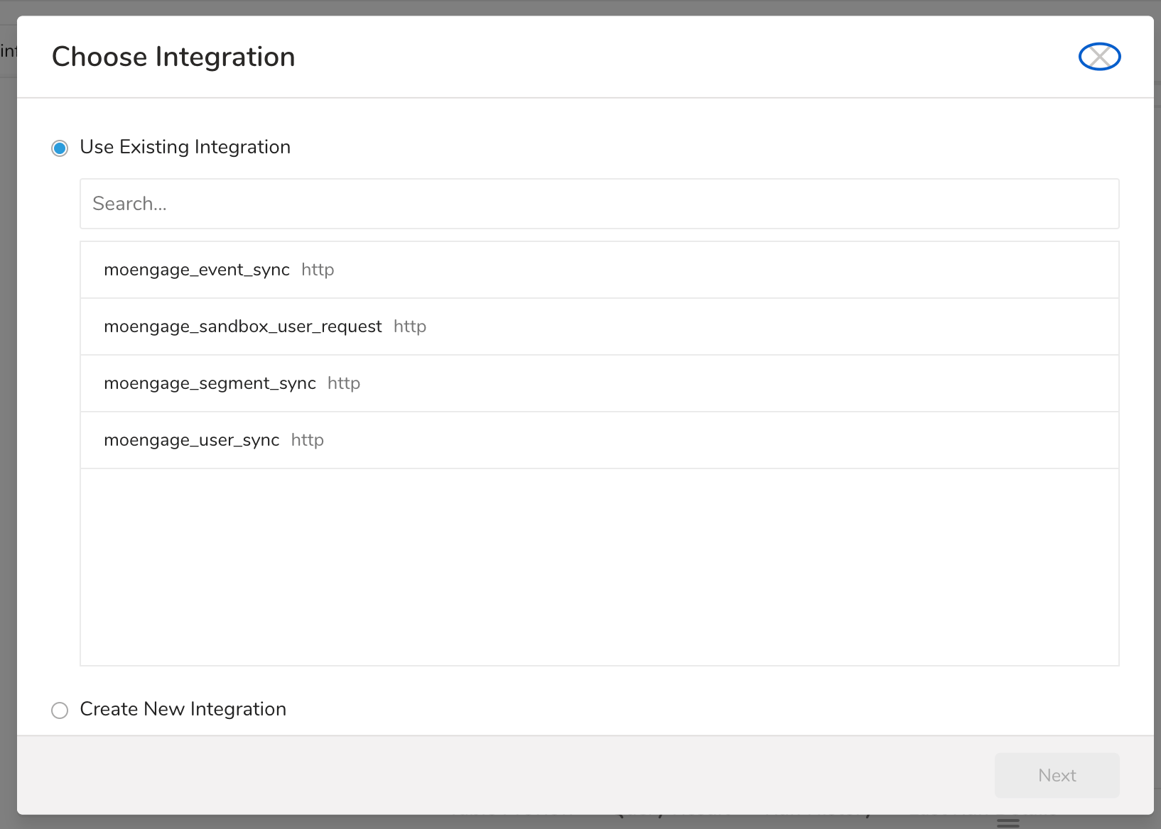 Treasure Data Export Results integration selection